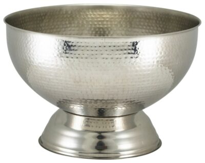 Hammered Stainless Steel Champagne Bowl 36cm Genware