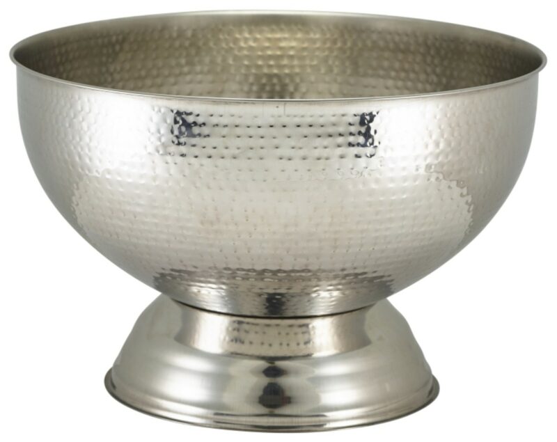 Hammered Stainless Steel Champagne Bowl 36cm Genware
