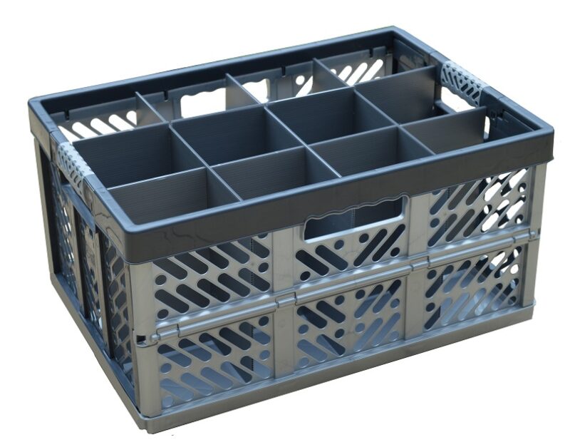 Folding Stackable Glassware Storage Box (12 Cells)