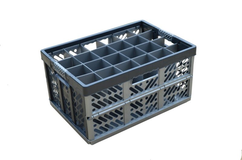Folding Crate - Glassware Box - 24 cells