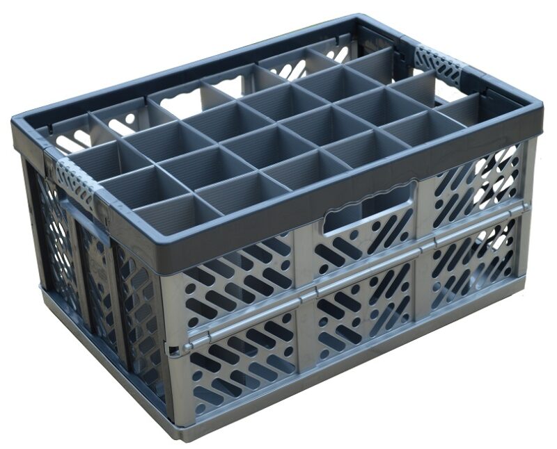 Folding Divider Box Storage - Folding Crate - Glassware Box - 24 cells