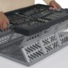 Folding Plastic Crate Assembly