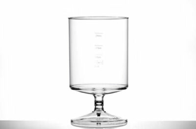 Polystyrene Econ Clear Plastic Stacking Wine Glass 312ml/12oz, CE Marked