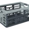 Folding Crates - Silver and Black