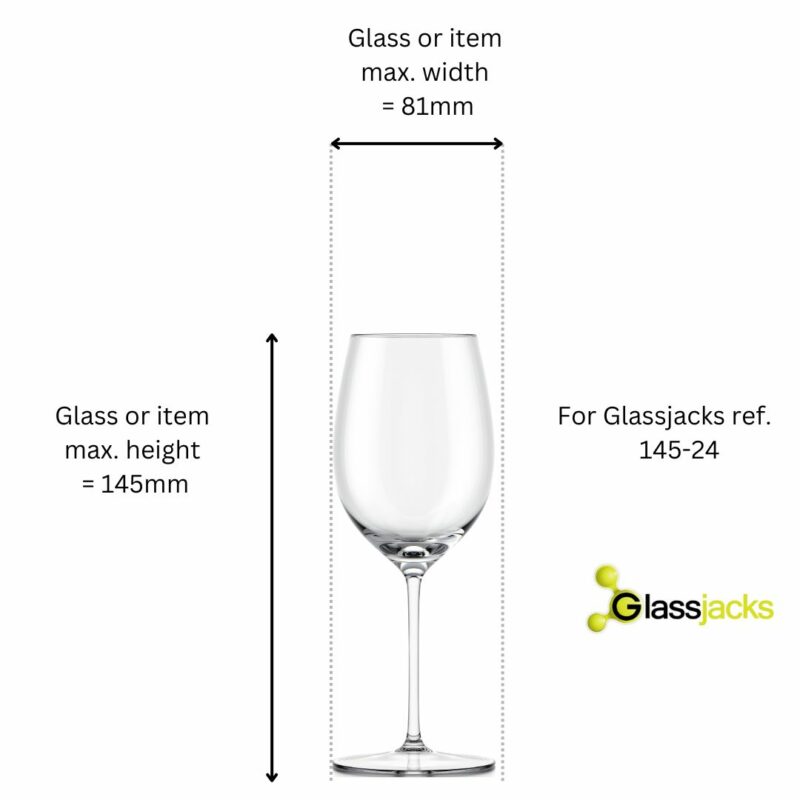 Storage Box with Compartments, Glass max height 145mm, glass max width 81mm, 24 cells