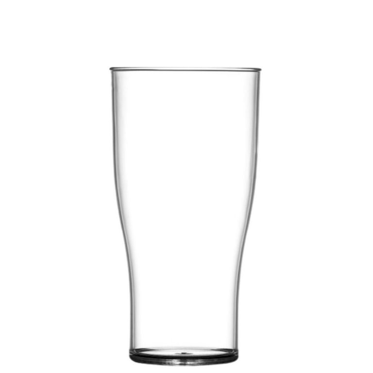 Clear Plastic Pint Glasses Strong Reusable Plastic Beer Glasses - 10oz (Half Pint) & 20oz (Pint) | Made In UK | Clear Polypropylene Cups For Pub, Home, Events Beer Mug - Foto 10
