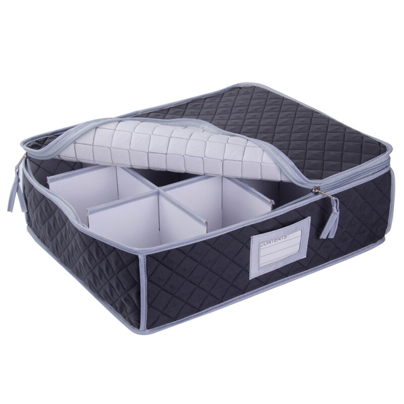 SORRY OUT OF STOCK - Cup, Mug or Glassware Quilted Storage Case - 12 cells