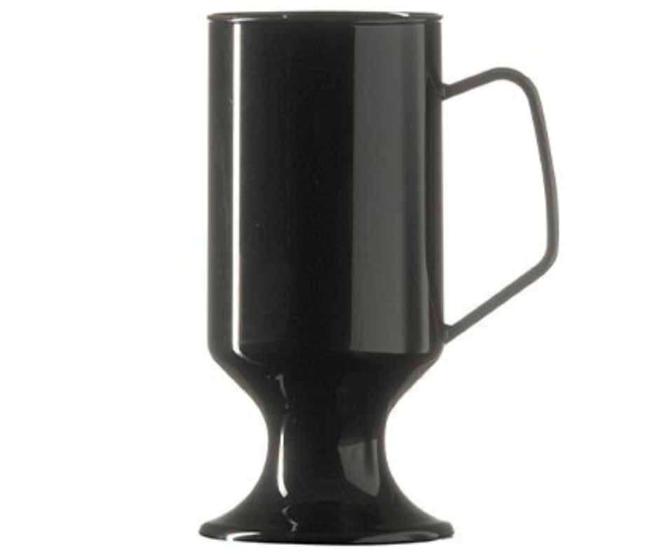 Tea and Coffee Black Plastic Mugs - Glassjacks