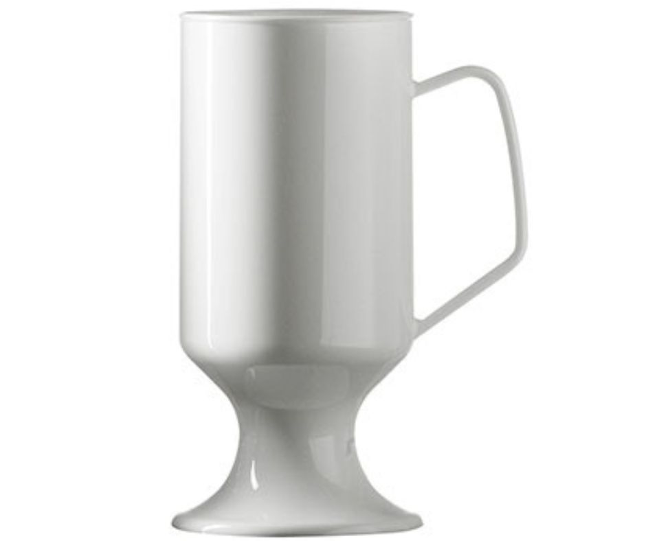 Tea and Coffee White Plastic Mugs - Glassjacks