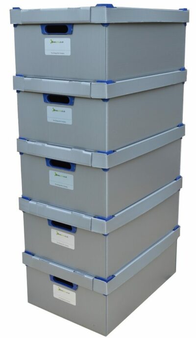 Medium Stacking Storage Boxes, Pack of 5