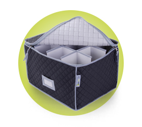 image for Quilted Glassware Storage Cases