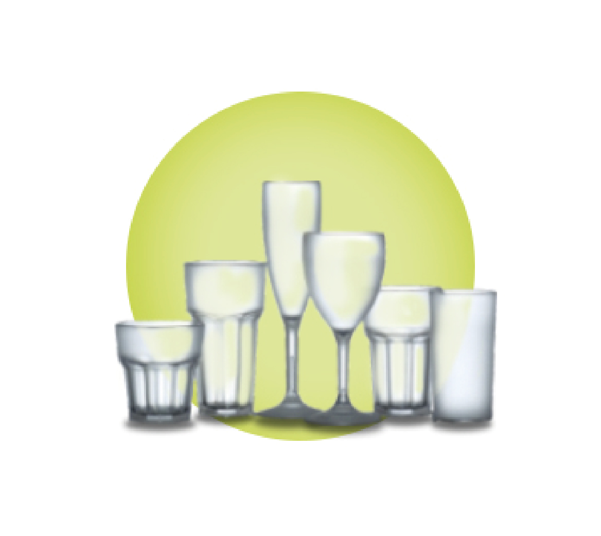 image for Elite Frosted Polycarbonate Glasses