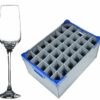 Lal Champagne / Wine Flutes 23cl / 8oz - 35 Pack and Glassware Storage Box