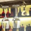 10 inch 25cm Brass Coloured Glass Hanger