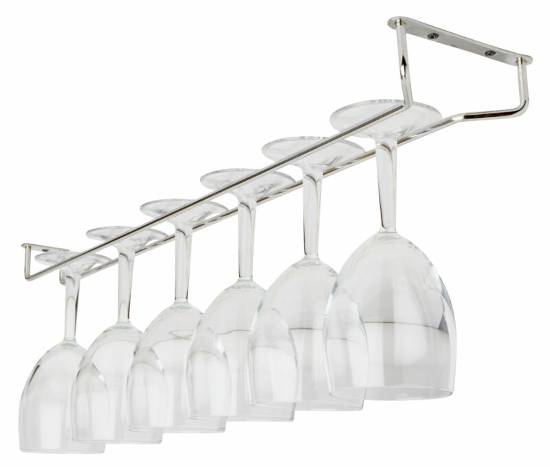 24 inch glass hanger - Chrome Silver