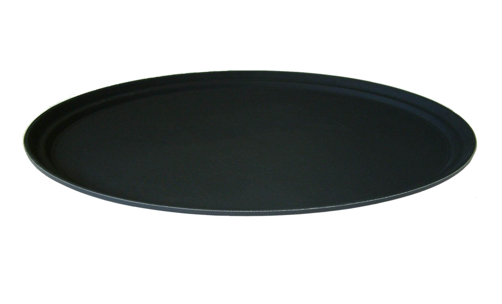 Beaumont 27″ x 22″ Oval Black Non Slip Tray Glassjacks