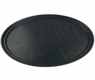 Beaumont Non-Slip Oval Tray Black 685 x 558mm - Glassjacks