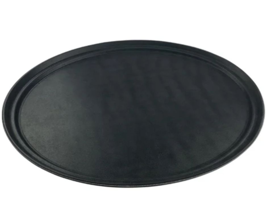 Beaumont Non-Slip Oval Tray Black 685 x 558mm - Glassjacks