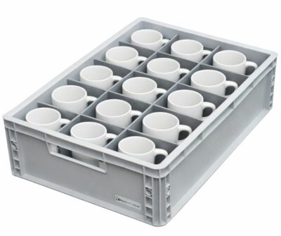 Crate for storing Cups and mugs with 15 compartments - Glassjacks