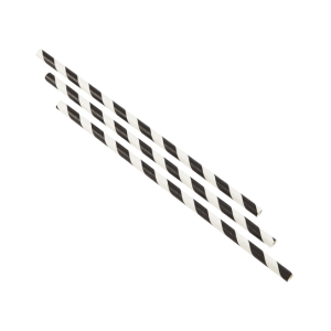 Paper Straws Black and White Stripes 23cm (250pcs)