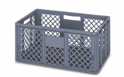 Perforated Vented Euro Plastic Stacking Container - Large 55 Litre