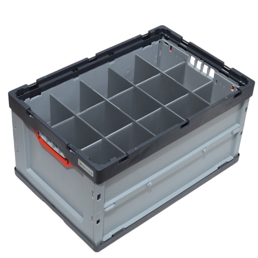 Euro Crate Container Auer with Internal Dividers Glassjacks