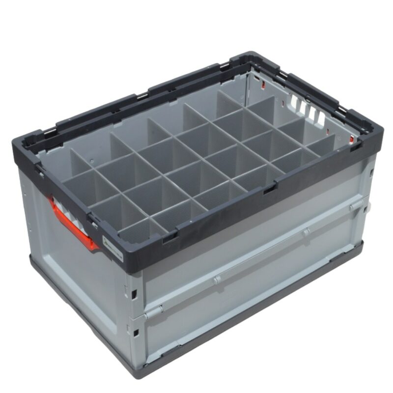 8. Container Auer Euro Folding Crate with Dividers 15 cells