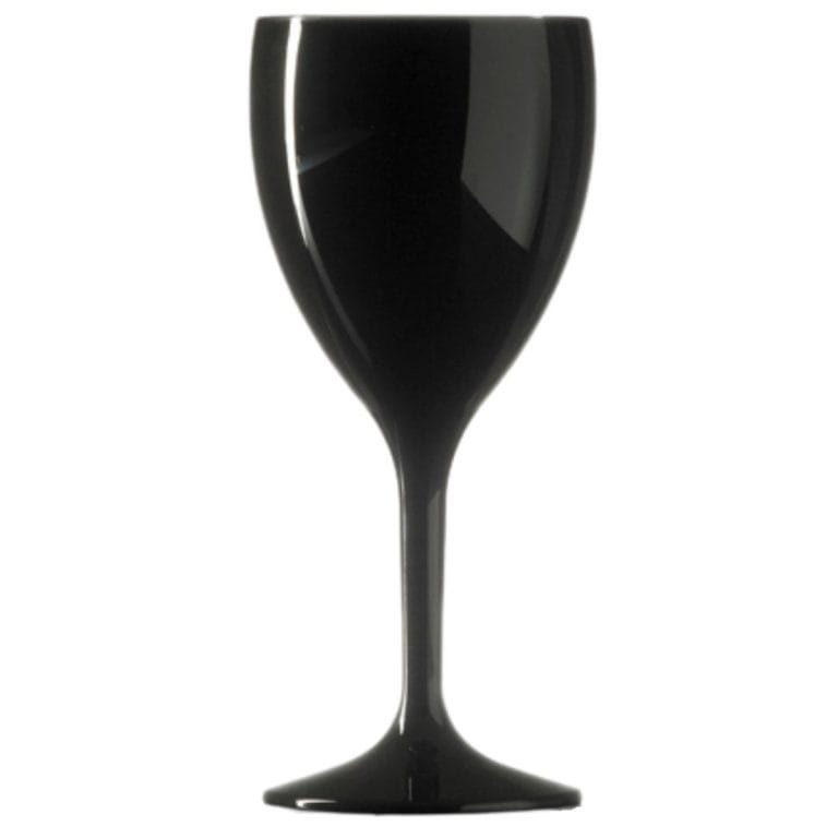 Black Plastic Wine Glasses, Unbreakable, Reusable | Glassjacks