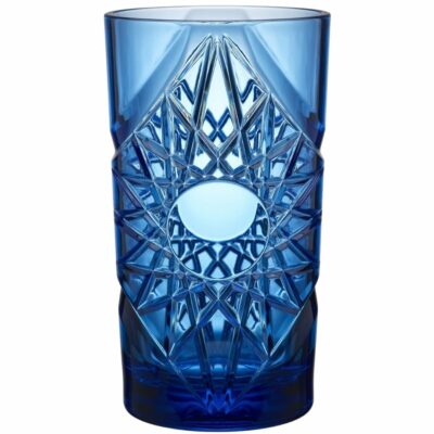 Blue Vintage Cocktail Plastic Glass