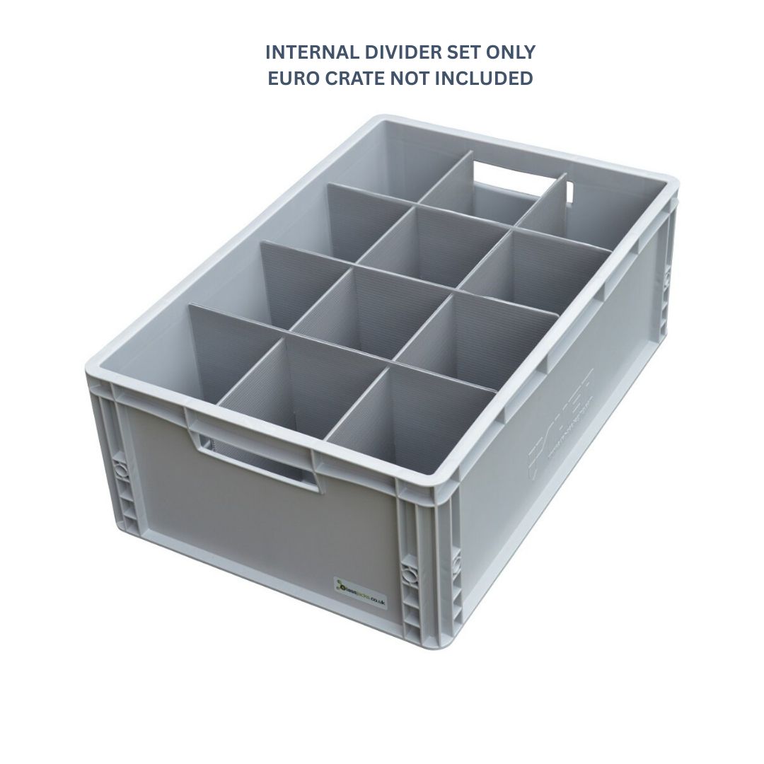 Box-Inserts-Dividers-Separators-Organisers from Glassjacks 12 Cell - Euro Crate