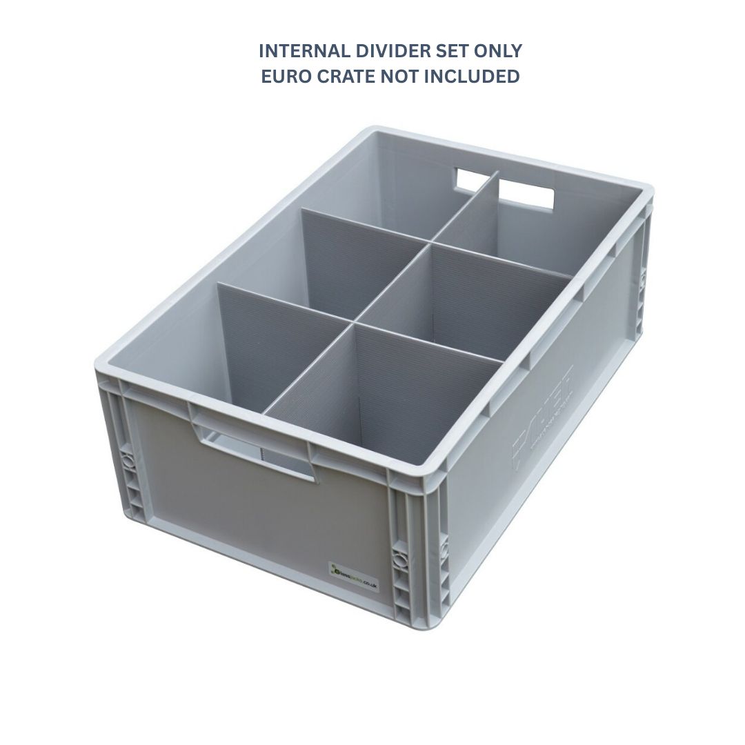 Box-Inserts-Dividers-Separators-Organisers from Glassjacks 6 Cell - Euro Crate not included