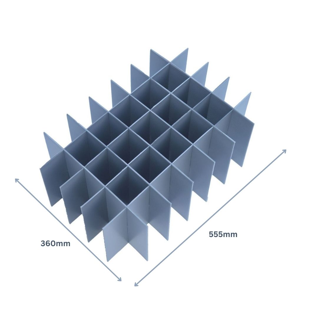 Euro-Crate- Inserts Dividers Separators Organisers from Glassjacks 35 Cell