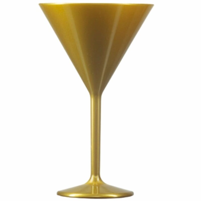 Gold Martini Glasses - Reusable and Unbreakable