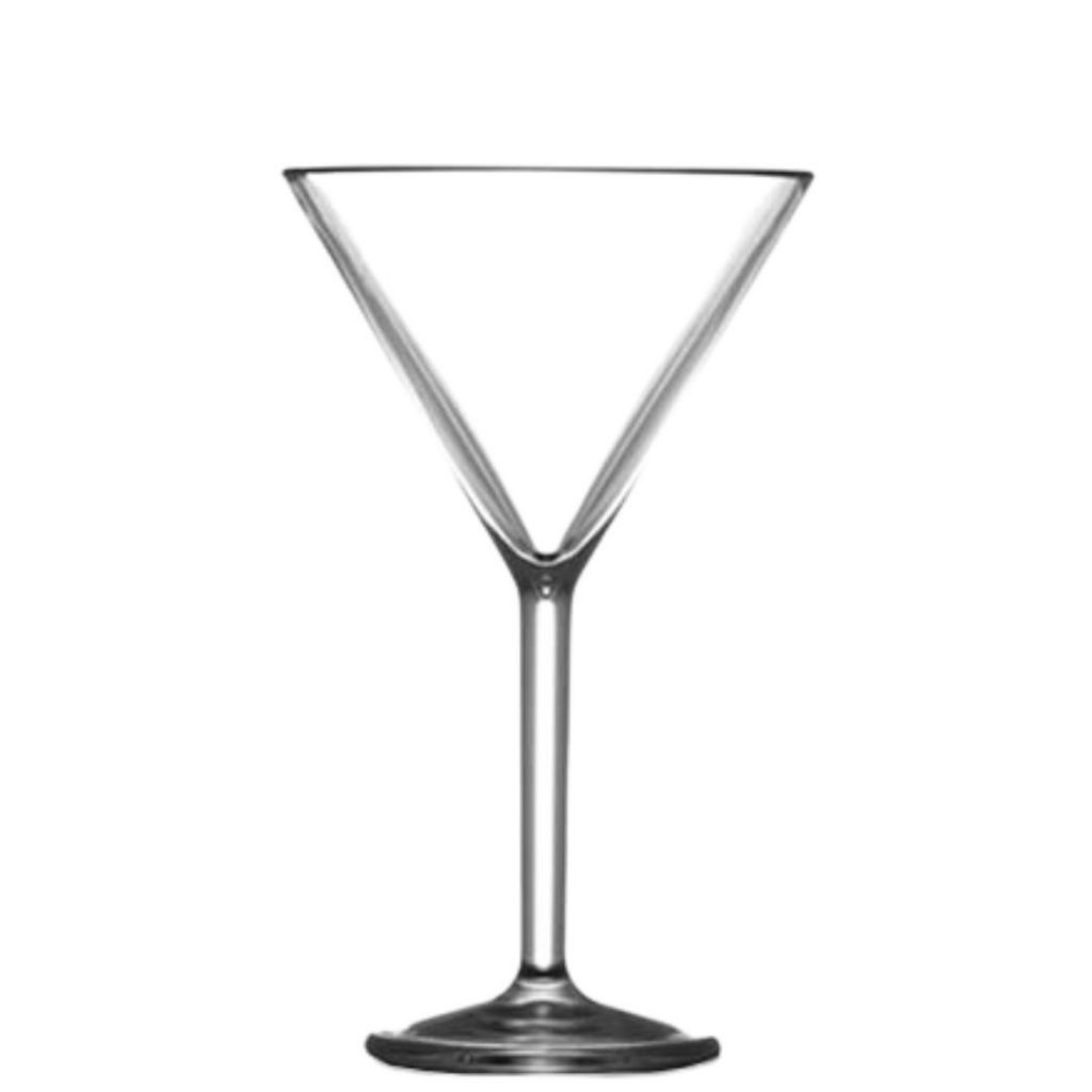 Bar@drinkstuff Polycarbonate Martini Glasses White 7oz / 200ml, Pack Of 4