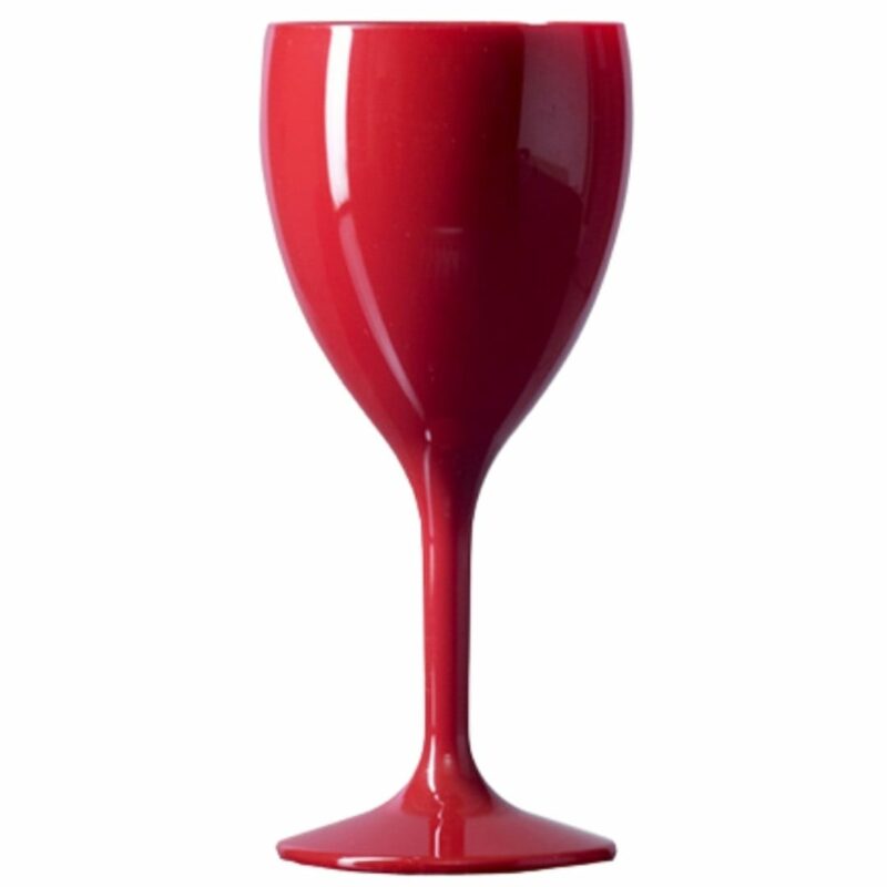 Red Plastic Wine Glass