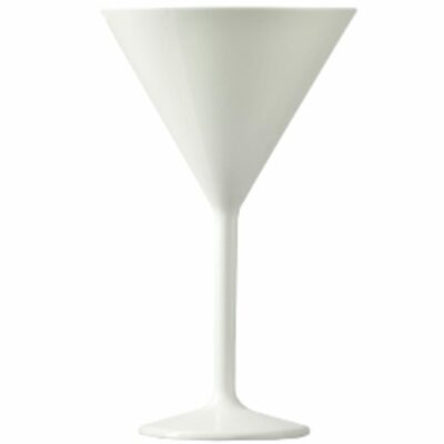 White Plastic Martini Glass