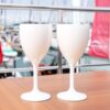 White Plastic Wine Glasses 11oz  - 24 Pack - Image 5