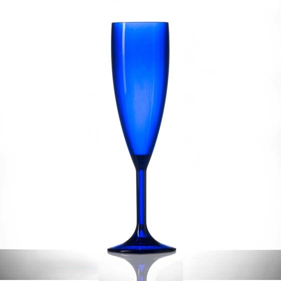 Blue Champagne Flute