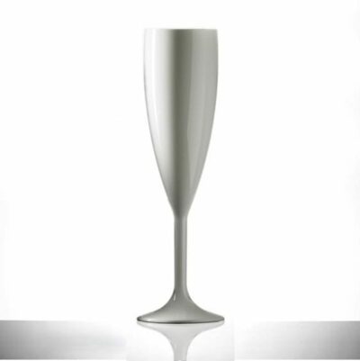 Plastic White Champagne Flutes | Glassjacks