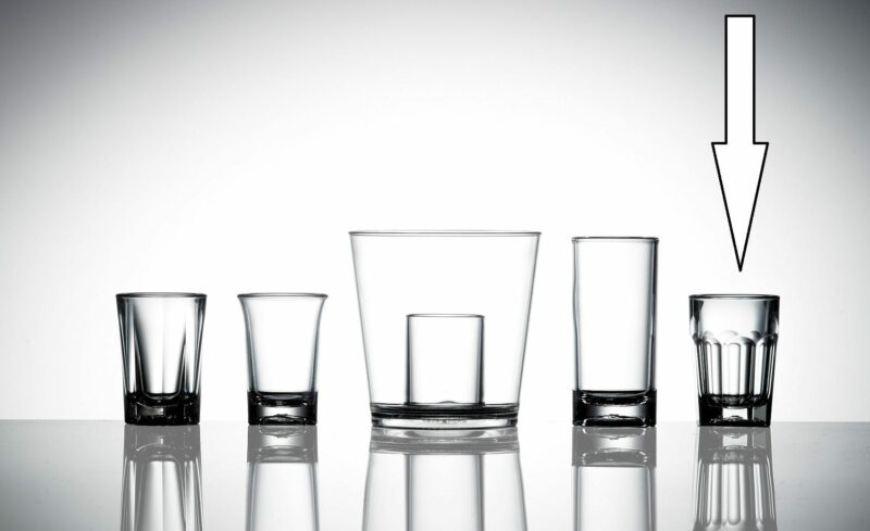 Elite Clear Remedy Plastic Shot Glass - Premium 25ml CE