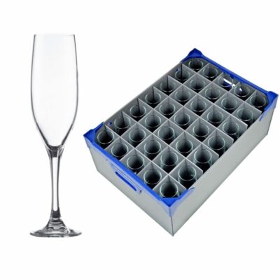 Plastic champagne glasses & Glassware Storage Box | Glassjacks