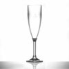 Plastic Champagne Glasses, CE marked lined at 125ml.