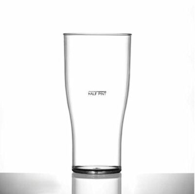 Elite Premium Polycarbonate Tulip Pint Lined at Nucleated Half Pint, 20oz CE - 48 Pack