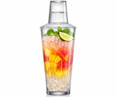 Clear Cocktail Shaker Plastic Polycarbonate – 3 Piece 20oz - Glassjacks