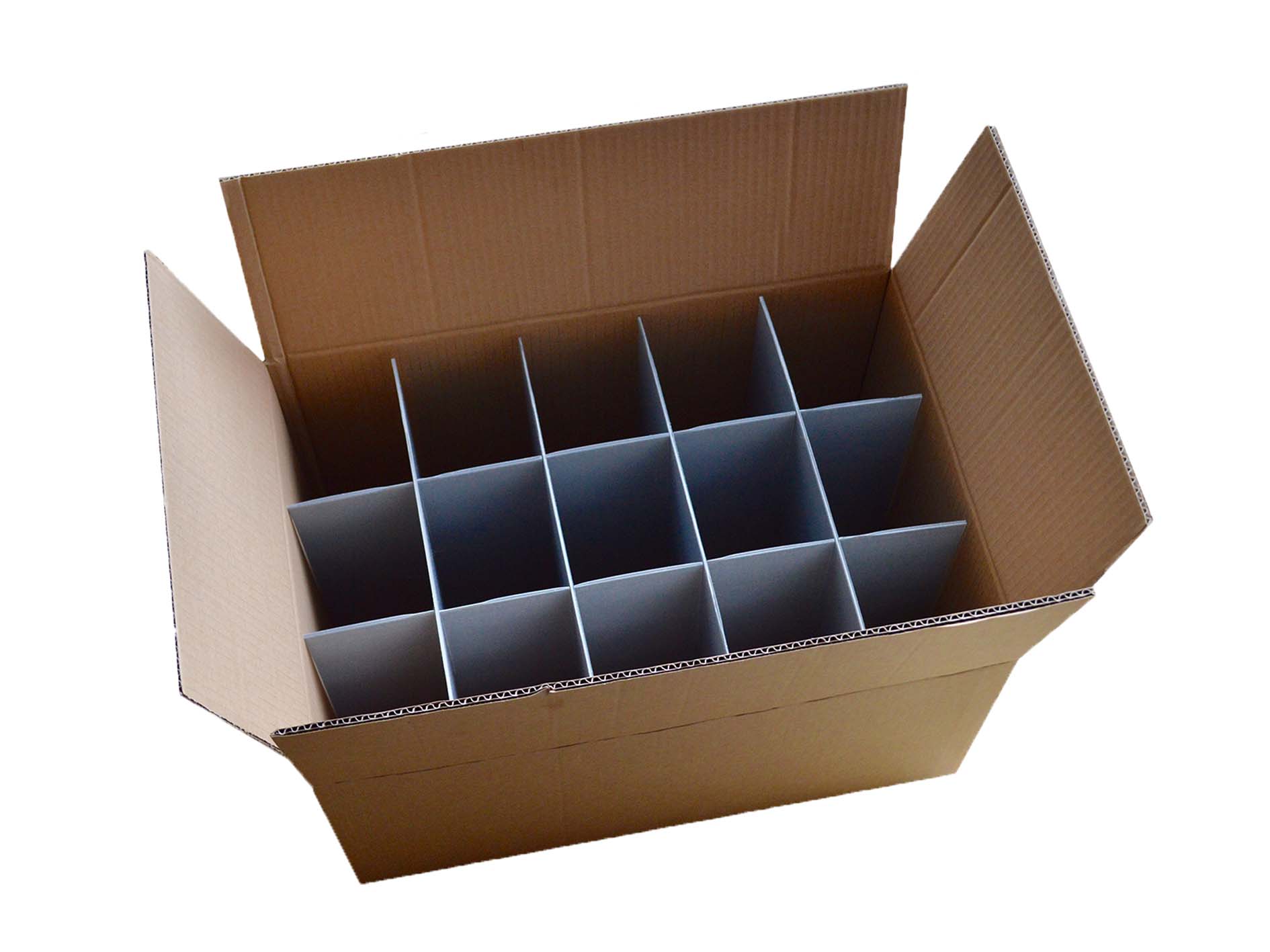 6 Cardboard Boxes For Glasses 15 Cells And Moving Boxes Glassjacks