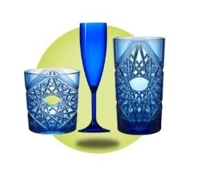 image for Plastic Blue Glasses Polycarbonate Reusable