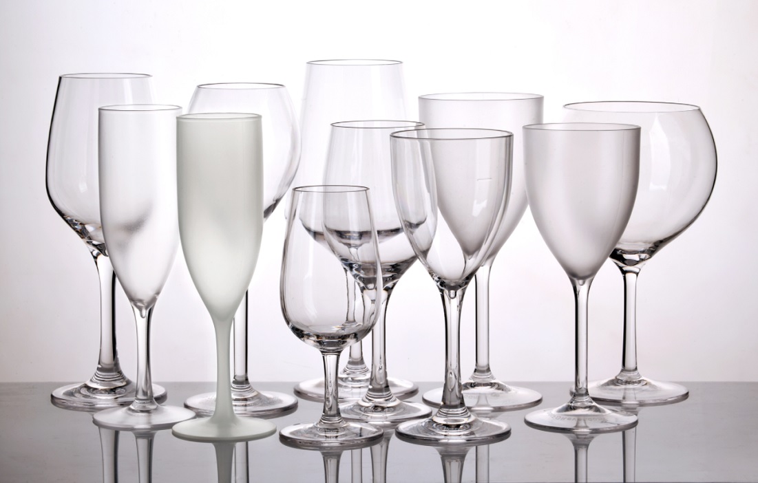 Plastic wine glasses