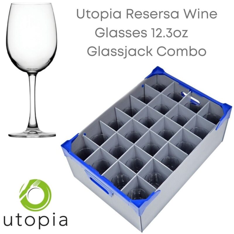 Utopia Resersa Wine Glasses 12.3oz Glassjack Combo