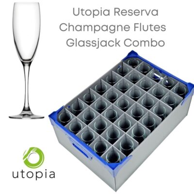 Utopia Reserva Champagne Flutes and Glassjacks Combo II