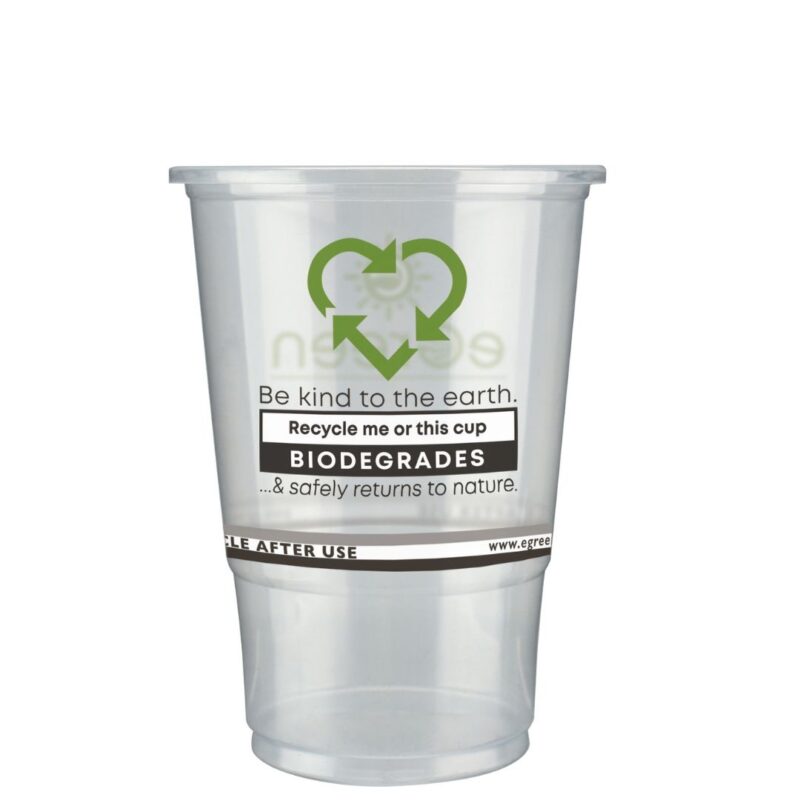 Biodegrades and Recycle Plastic Half Pint 10oz